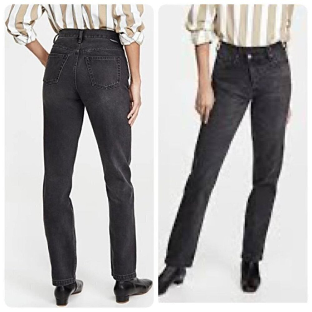 Boyish THE CASEY Womens Rigid Denim High Rise Straight Sz 25 in MIDNIGHT COWBOY